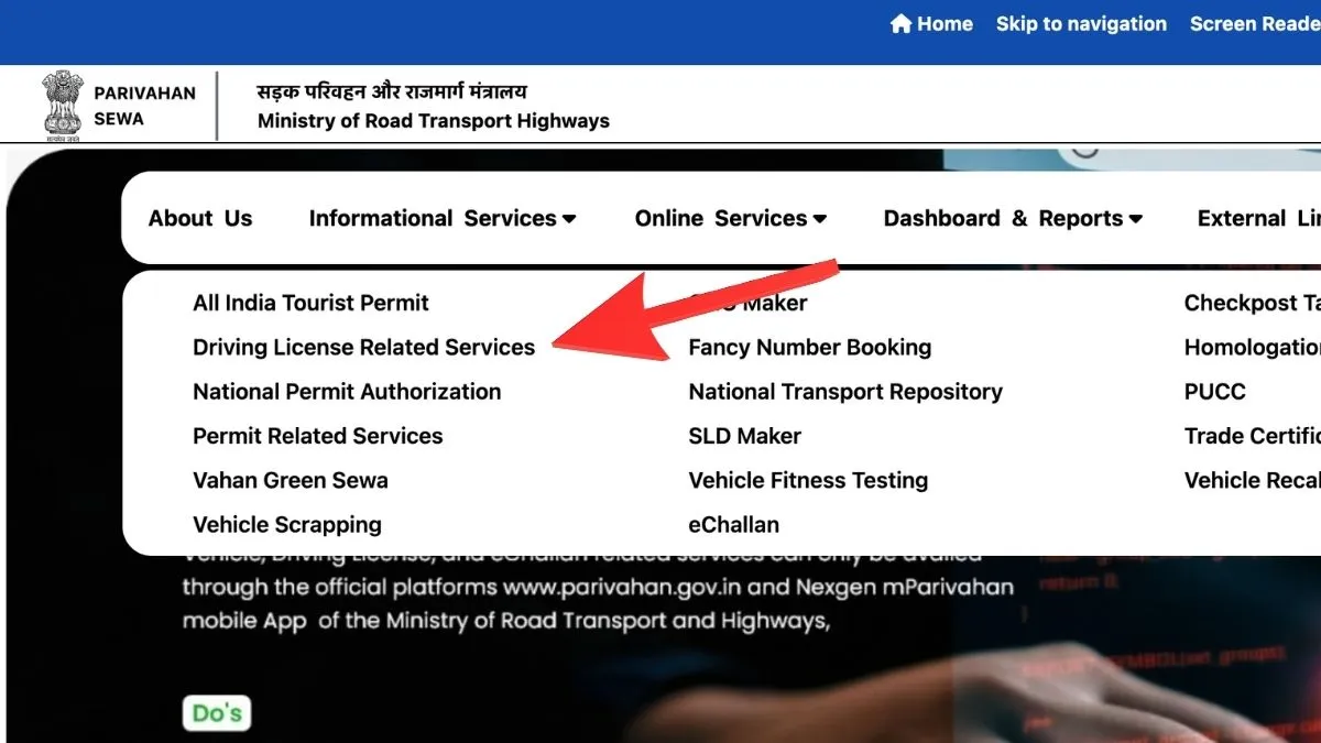 Step-by-Step Visual Walkthrough: How to Apply for Driving Licence (DL) Online on Sarathi Parivahan Portal 2026
