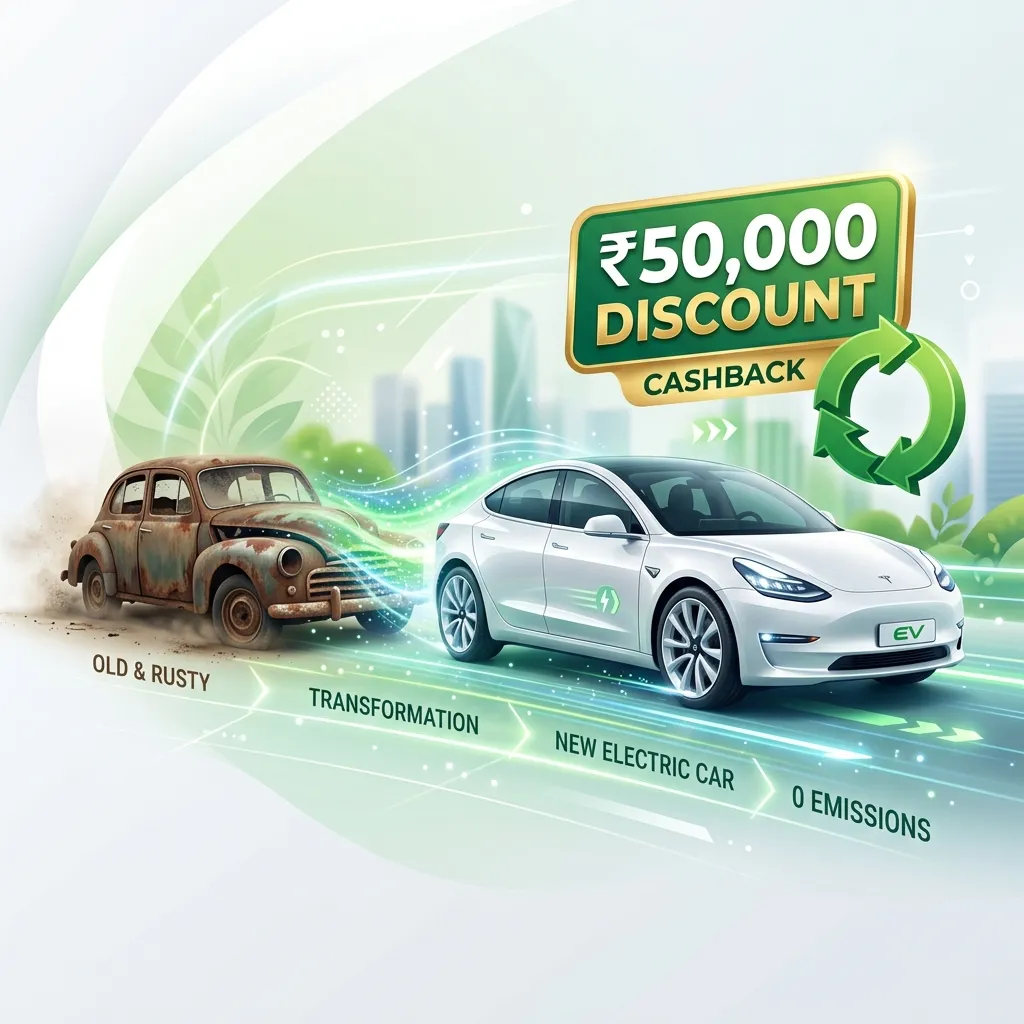 New Vehicle Scrappage Policy 2026 India - Rs 50000 Discount and Road Tax Rebate