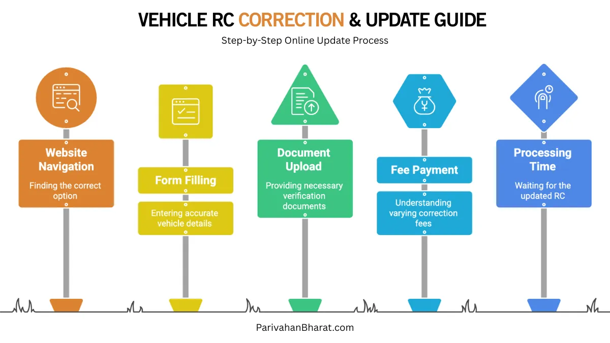 RTO Vehicle RC Correction and Address Update Online Process Step-by-Step Guide